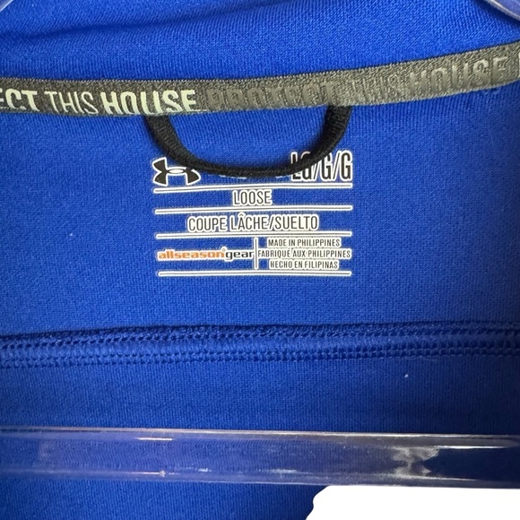 Under armor allseason gear loose full zip jacket men’s size L royal blue warm up - Picture 7 of 10